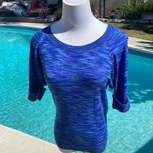Blue knit Ann Taylor Top | Size PXS